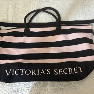 Victoria's Secret Pink and Black Travel Tote
